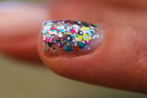 Glitter nail polish