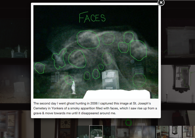 Here is where Yonkers Ghost Investigators found faces within the apparition - Credit: Screen Shot from YGI's website