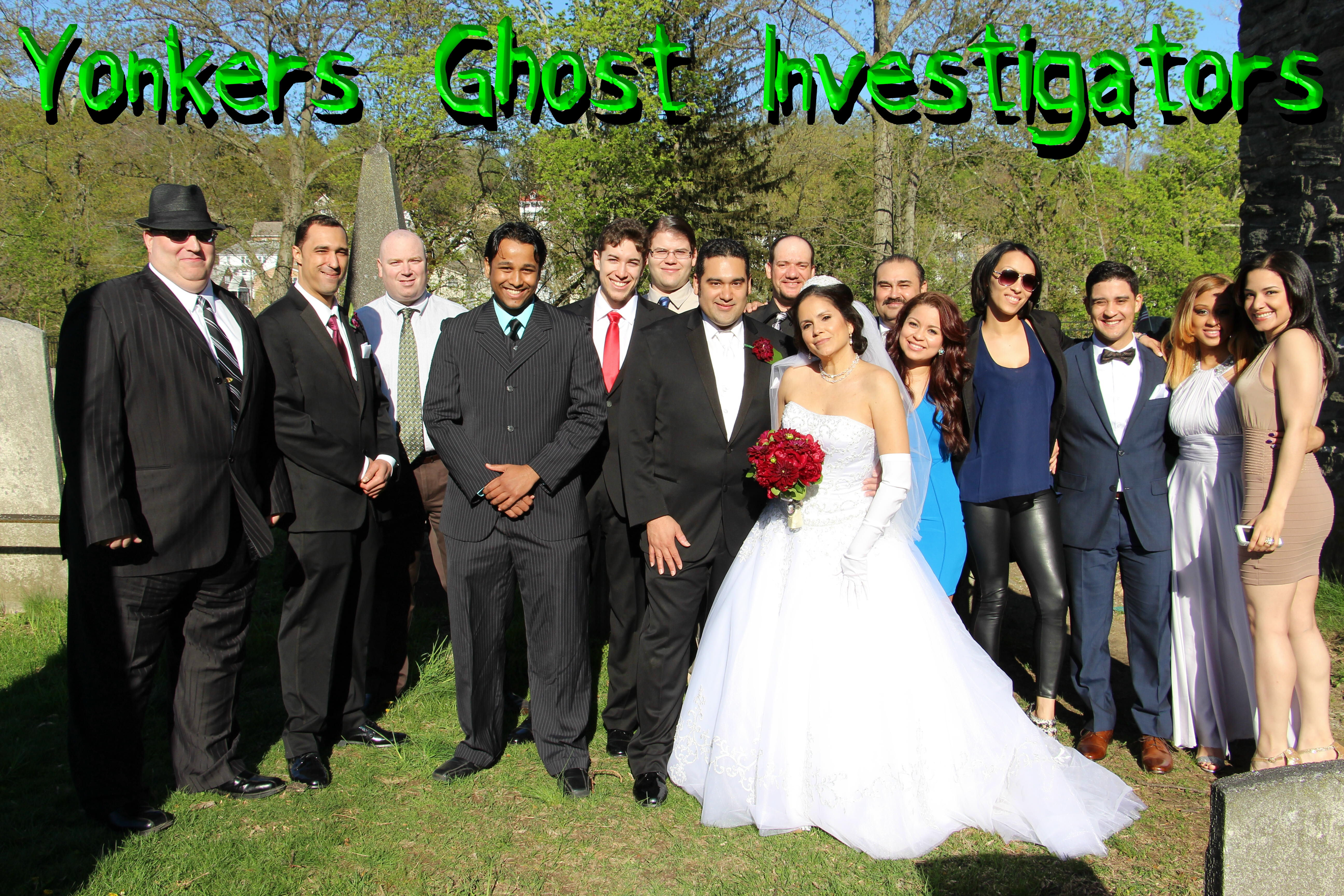 Most of the current and former members of the Westchester Ghost Investigators at Jason and Jo-Ann's wedding - Courtesy: Yonkers Ghost Investigators