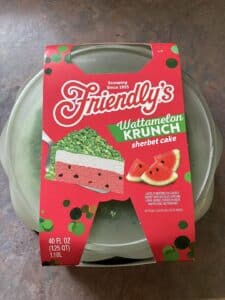 Friendly's Wattamelon KRUNCH Sherbert Cake